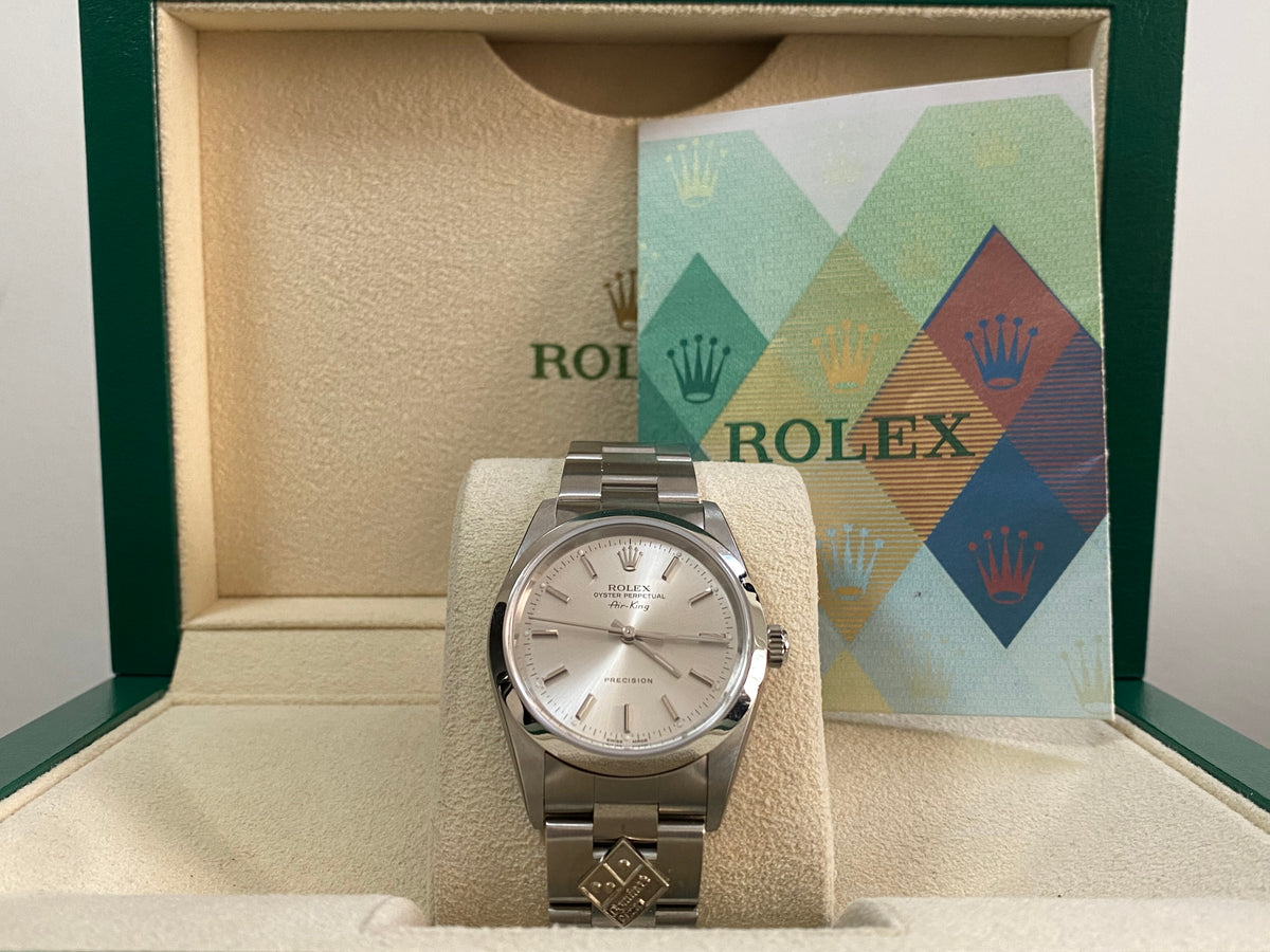 Rolex Air-King  - F serial - Domino's Pizza Edition - Domed Bezel - Silver Dial - 14000