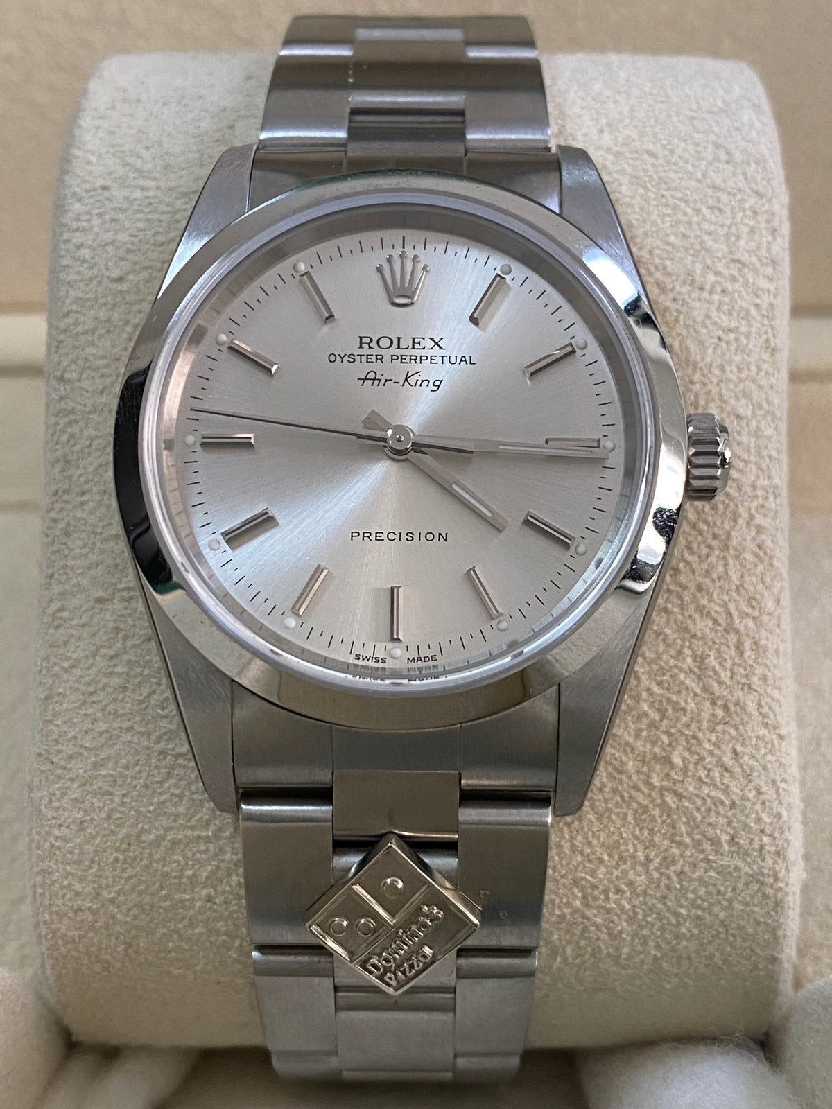 Rolex Air-King  - F serial - Domino's Pizza Edition - Domed Bezel - Silver Dial - 14000