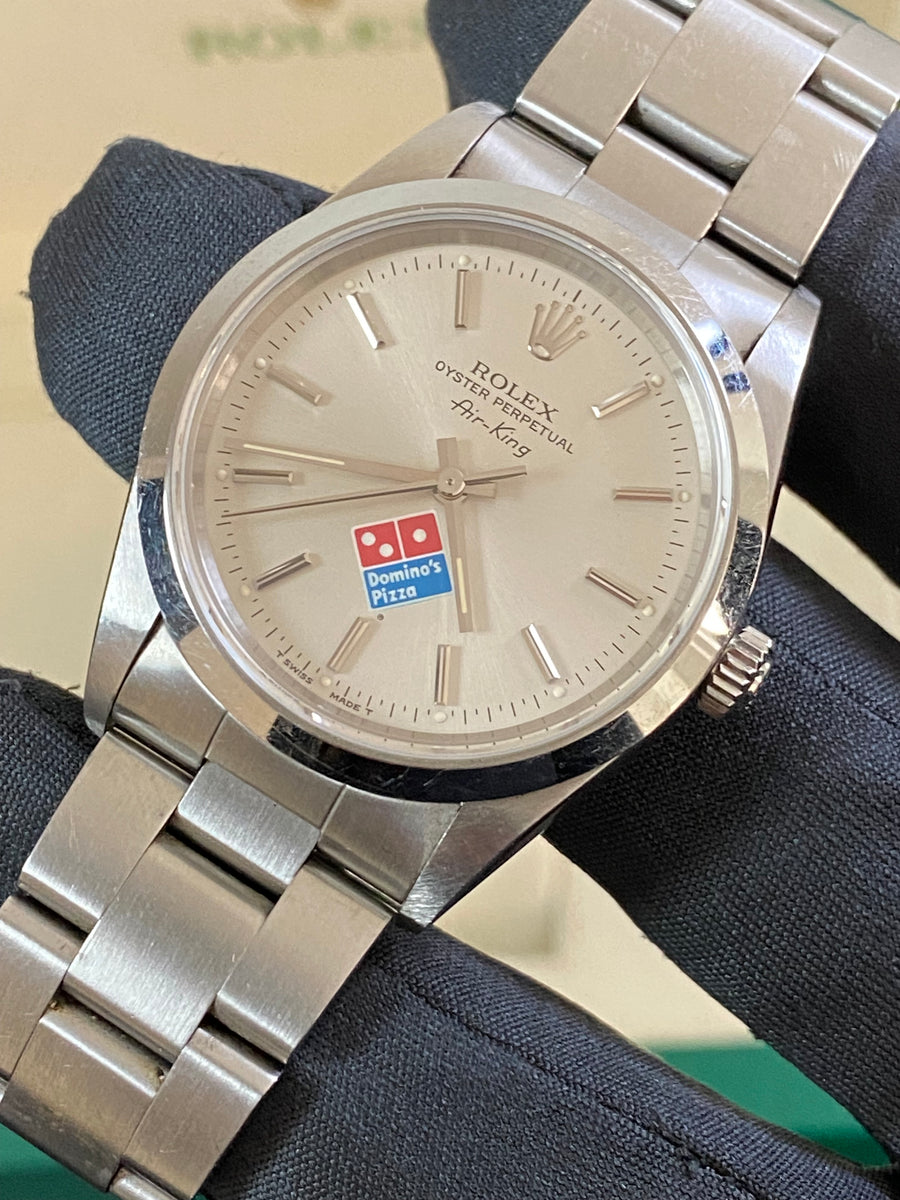 Rolex Air-King  - U serial - Domino's Pizza Edition - Domed Bezel - Silver Dial - 14000 UNPOLISHED