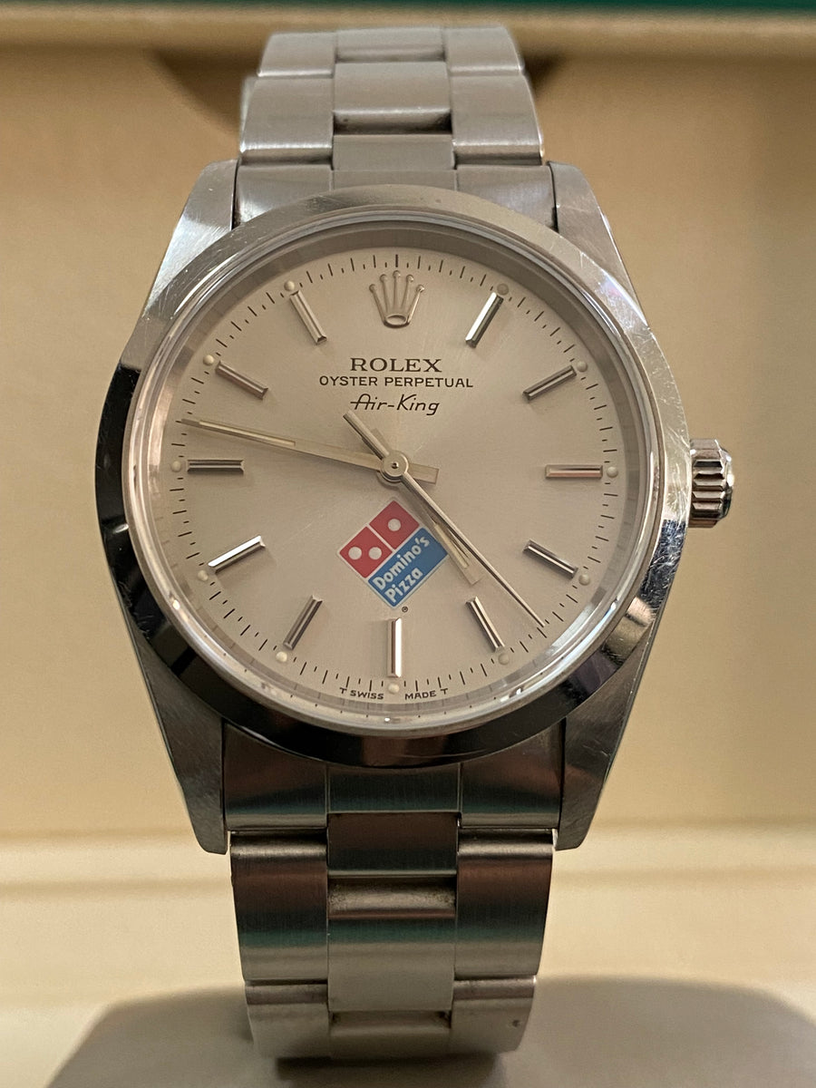 Rolex Air-King  - U serial - Domino's Pizza Edition - Domed Bezel - Silver Dial - 14000 UNPOLISHED