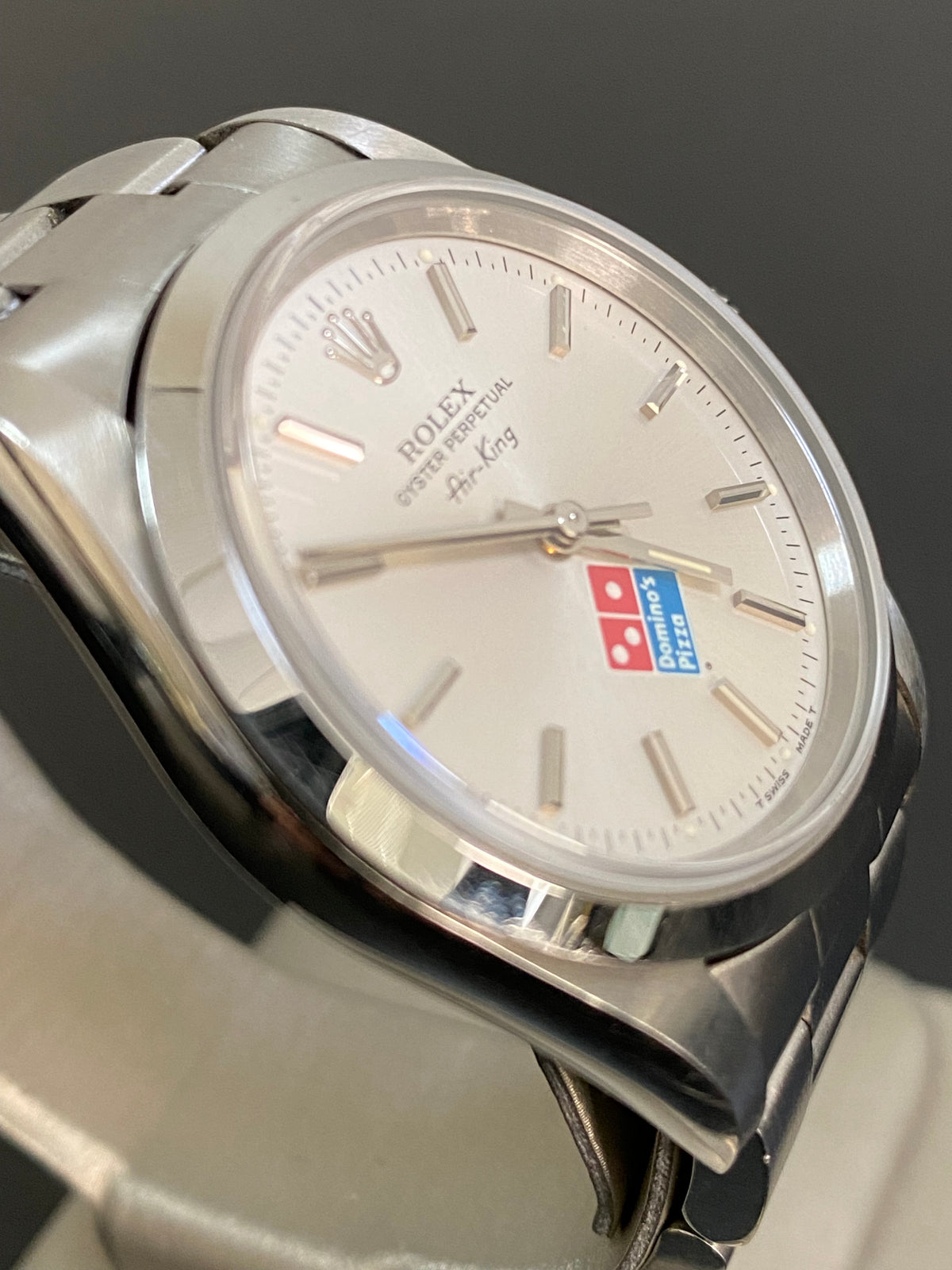 Rolex Air-King  - U serial - Domino's Pizza Edition - Domed Bezel - Silver Dial - 14000 UNPOLISHED