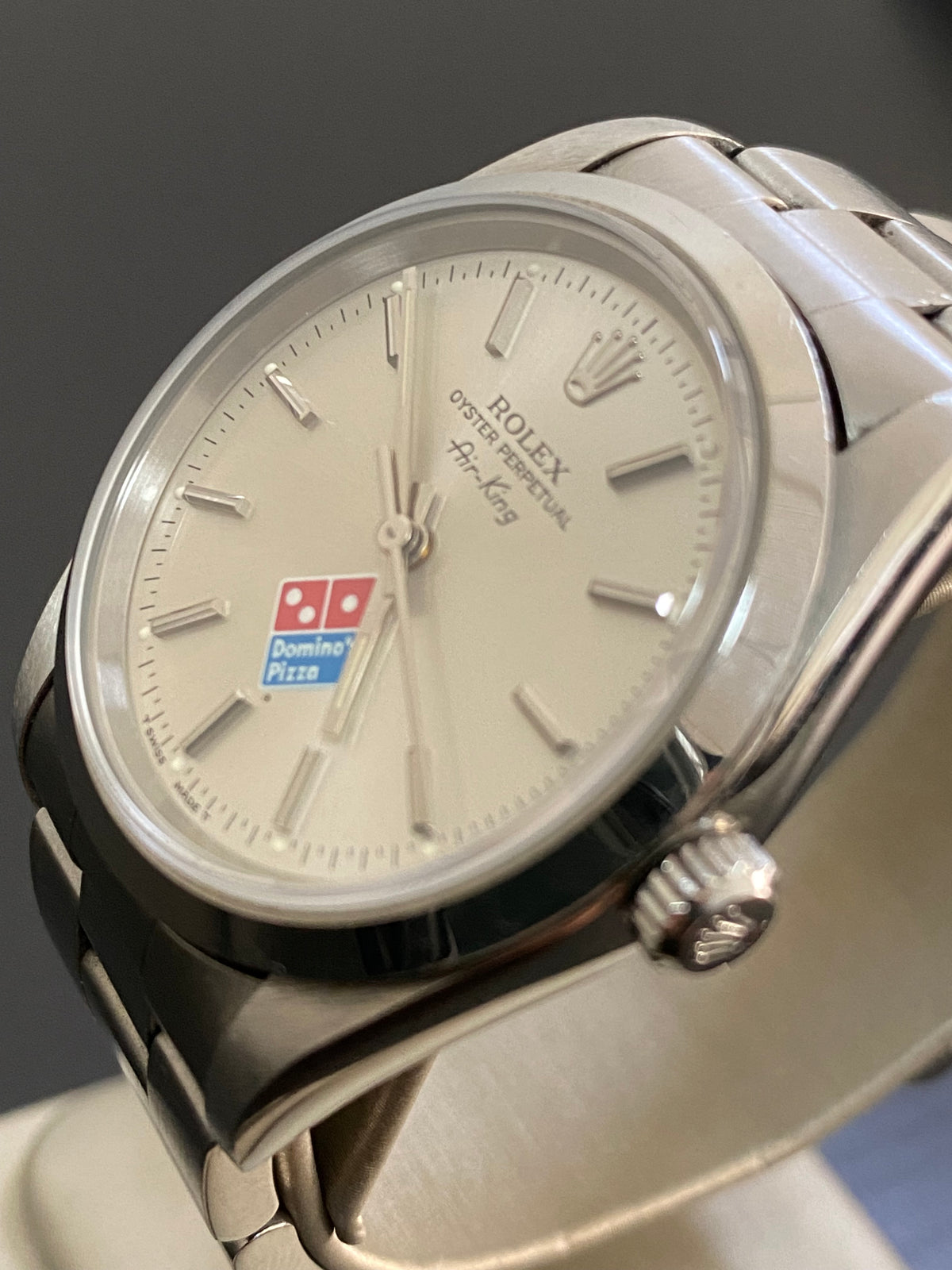 Rolex Air-King  - U serial - Domino's Pizza Edition - Domed Bezel - Silver Dial - 14000 UNPOLISHED