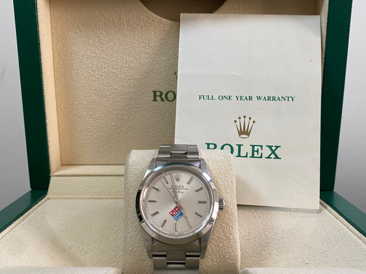 Rolex Air-King  - U serial - Domino's Pizza Edition - Domed Bezel - Silver Dial - 14000 UNPOLISHED