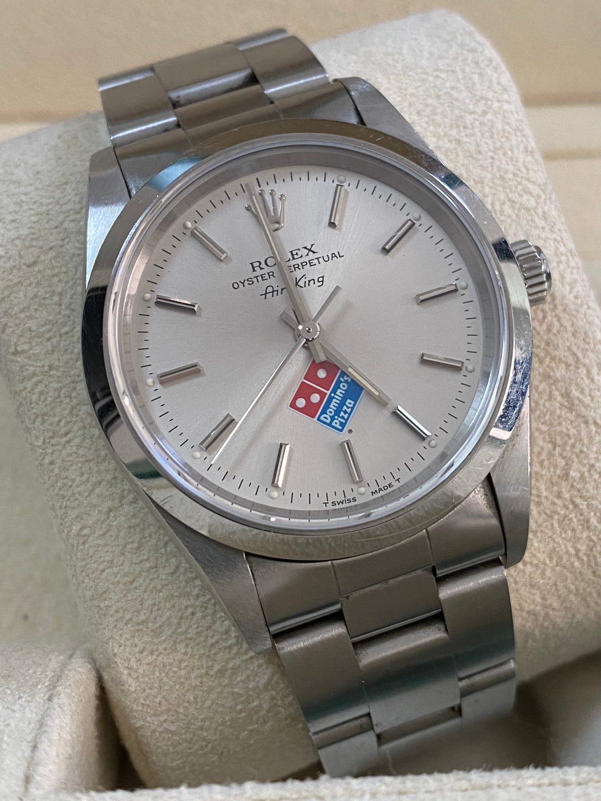 Rolex Air-King  - U serial - Domino's Pizza Edition - Domed Bezel - Silver Dial - 14000 UNPOLISHED