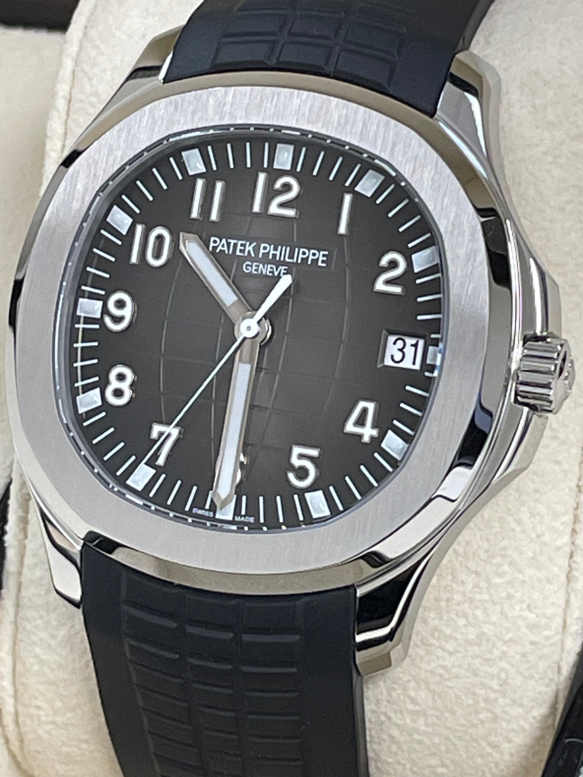 Patek Philippe Men's Aquanaut - 2023 - Black Embossed Dial - Tropical Composite Black Strap - 5167A-001