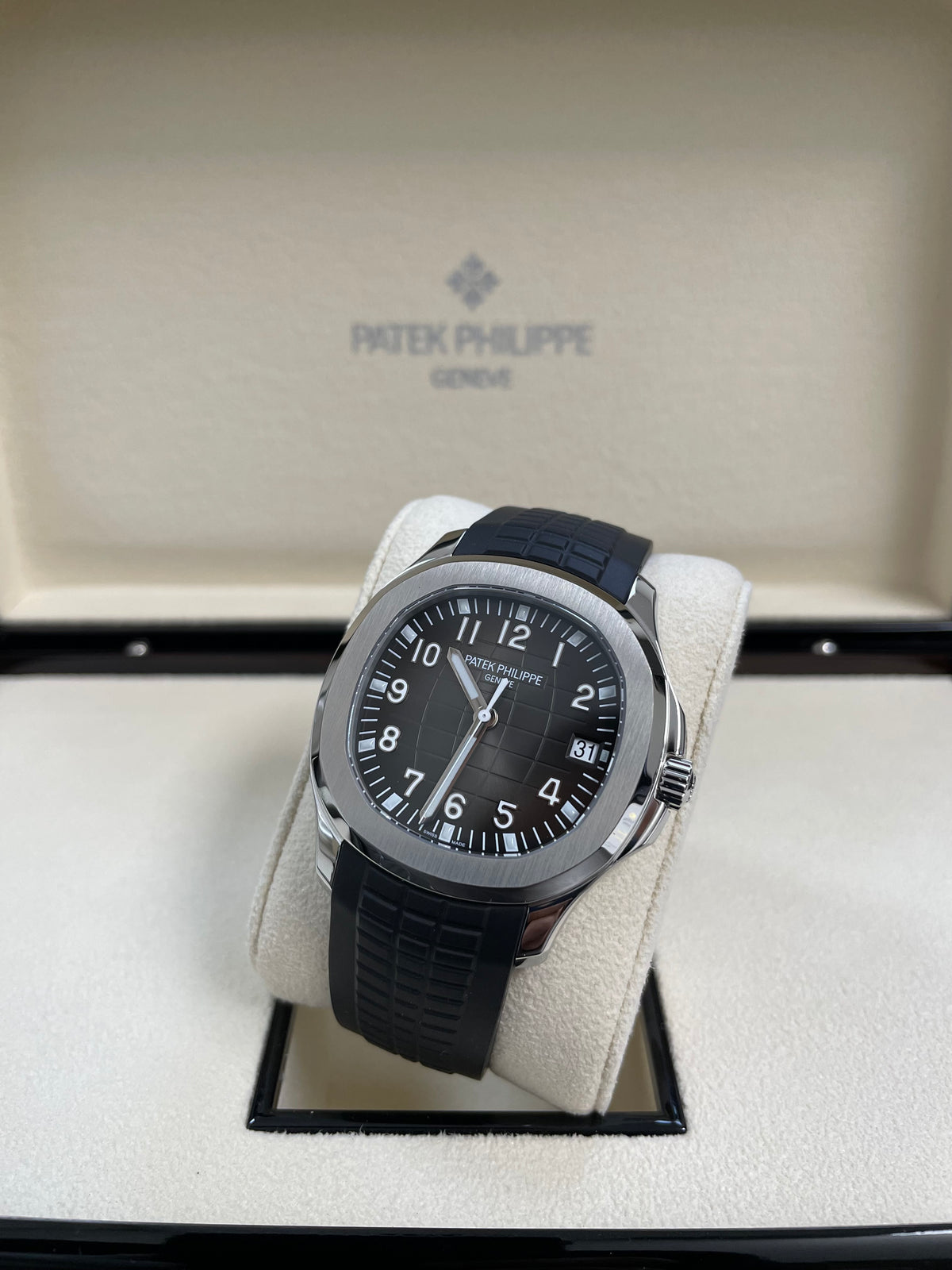 Patek Philippe Men's Aquanaut - 2023 - Black Embossed Dial - Tropical Composite Black Strap - 5167A-001