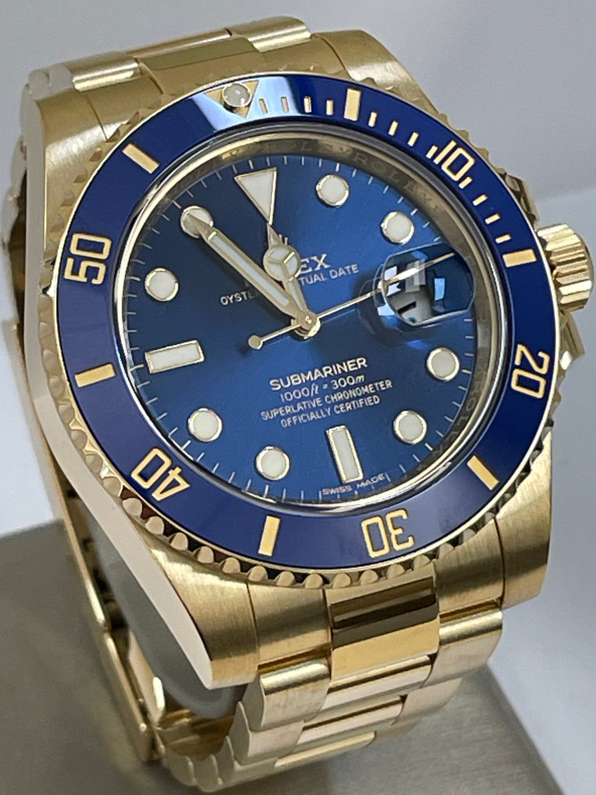 Rolex Yellow Gold Submariner Date - 2020 - Blue Bezel - Blue Dial - 116618LB