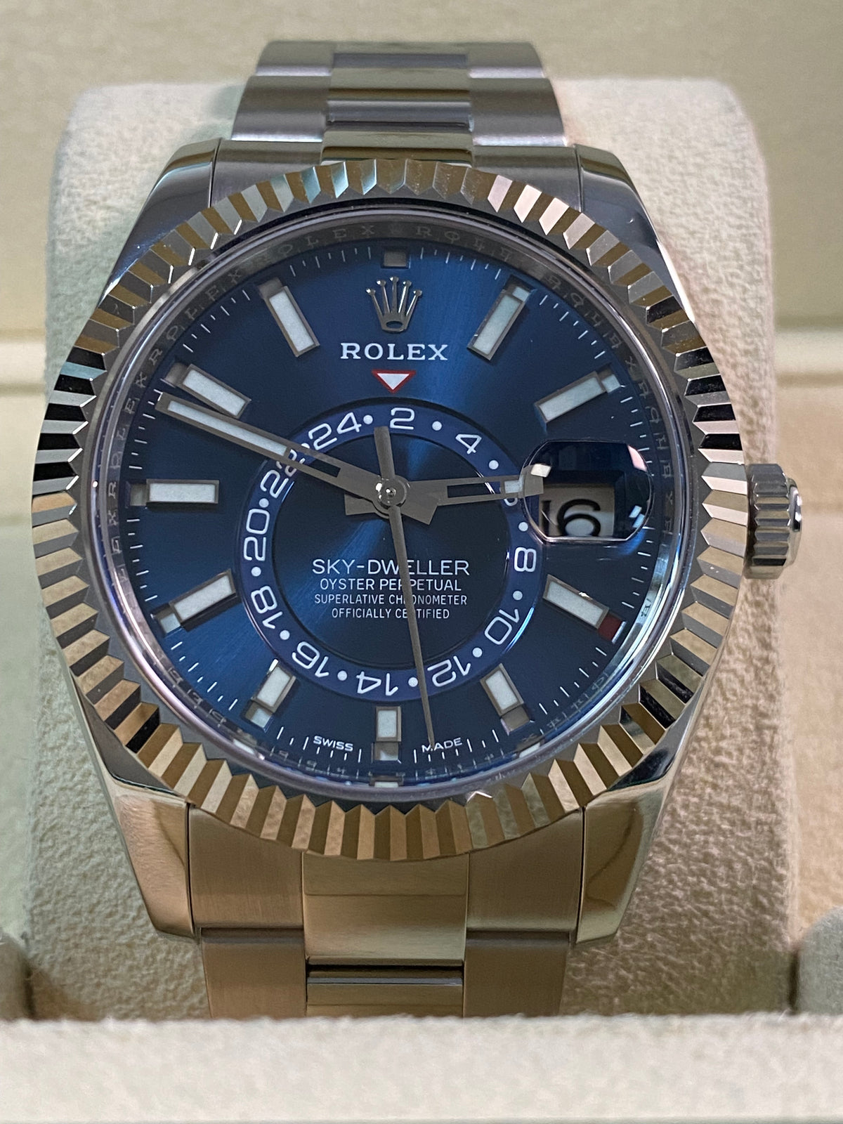 Rolex Steel Sky-Dweller - 2021 - Blue Dial - Oyster Bracelet - 326934 *FULL SET*