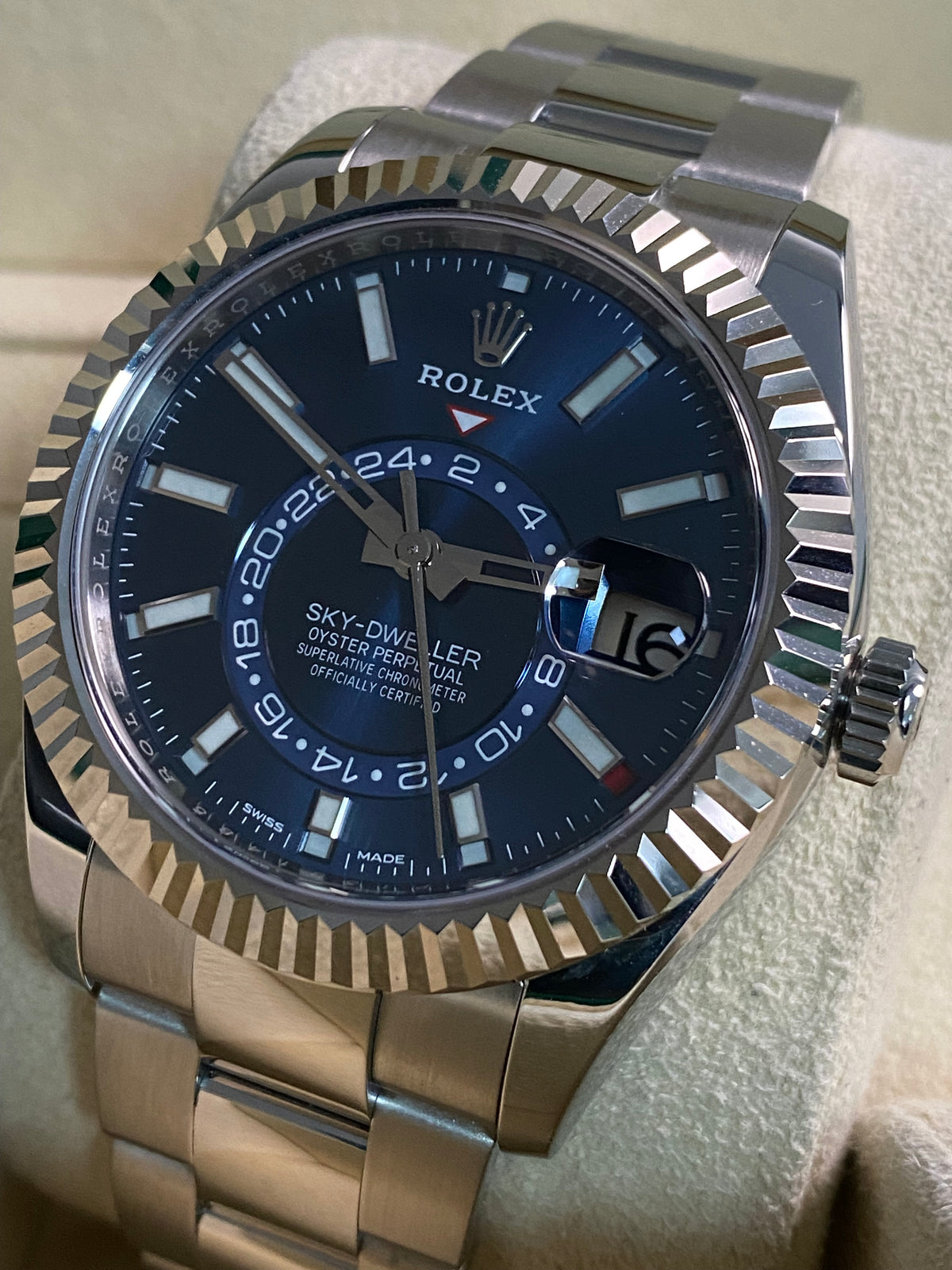 Rolex Steel Sky-Dweller - 2021 - Blue Dial - Oyster Bracelet - 326934 *FULL SET*