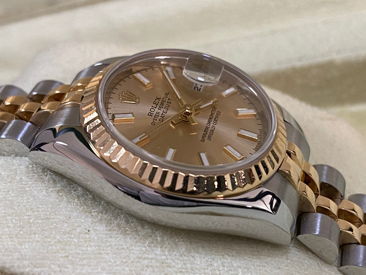 Rolex Yellow Gold and Steel Lady-Datejust -  D serial - Fluted Bezel - Champagne Index Dial - Jubilee Bracelet - 179173