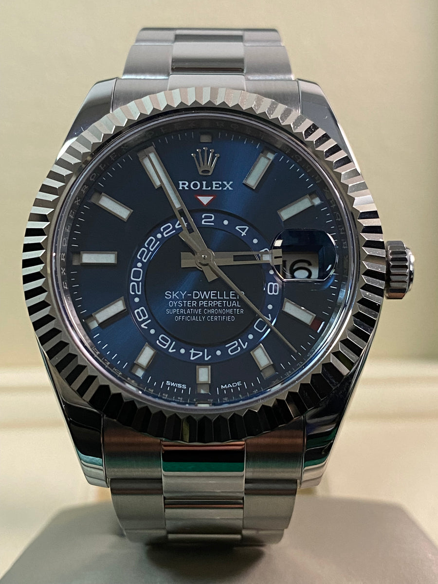 Rolex Steel Sky-Dweller - 2021 - Blue Dial - Oyster Bracelet - 326934 *FULL SET*