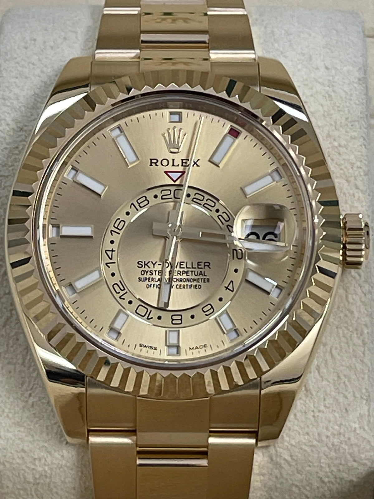 Rolex Yellow Gold Sky-Dweller - 2023 - Champagne Index Dial - Oyster Bracelet - 326938