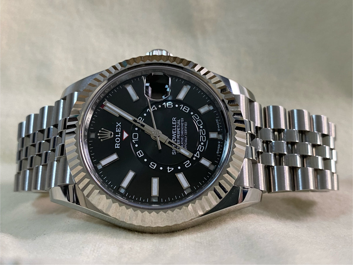 Rolex Steel Sky-Dweller - 2024 - Black Index Dial - Jubilee Bracelet - 336934 *FULL SET*