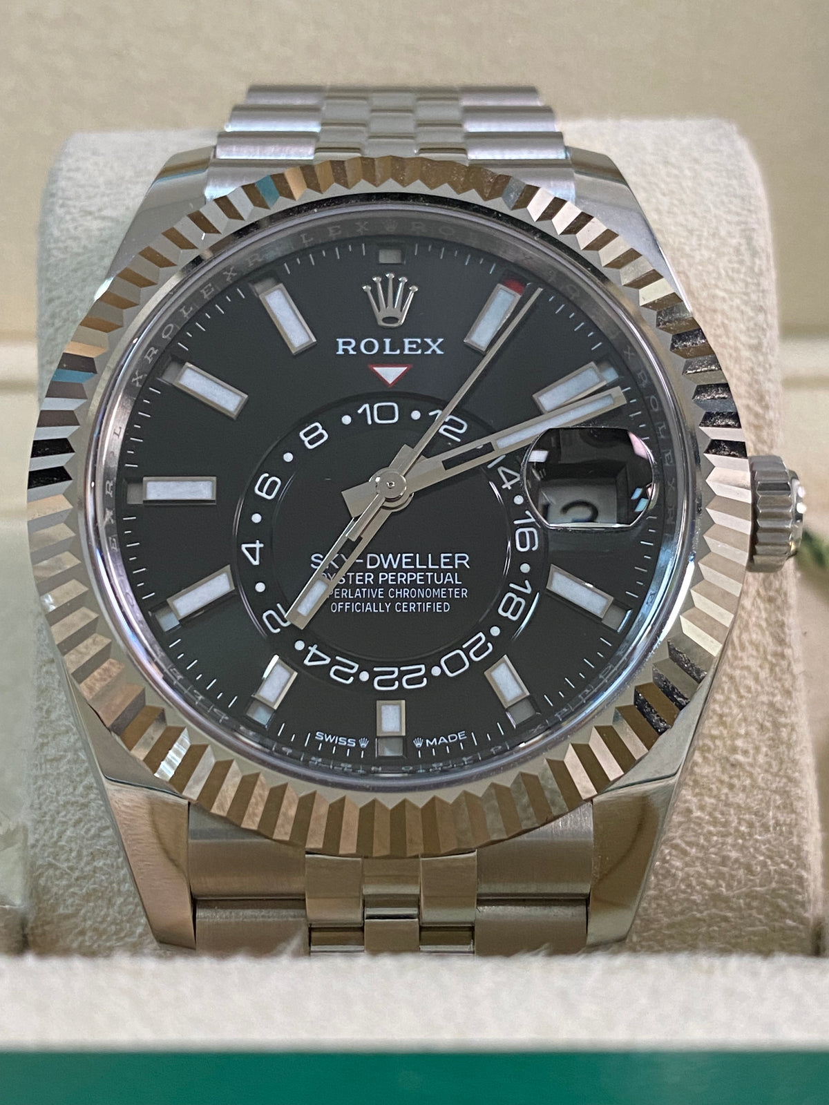 Rolex Steel Sky-Dweller - 2024 - Black Index Dial - Jubilee Bracelet - 336934 *FULL SET*