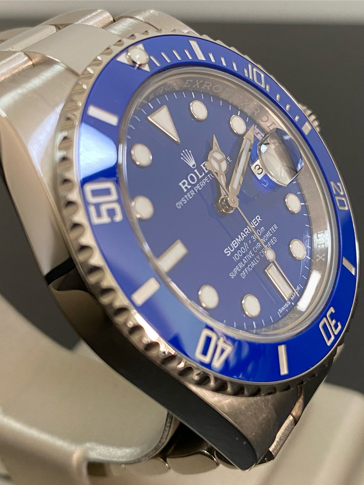 Rolex White Gold Submariner Date - 2018 - "Smurf" - Blue Bezel - Blue Dial - 116619LB *COMPLETE*