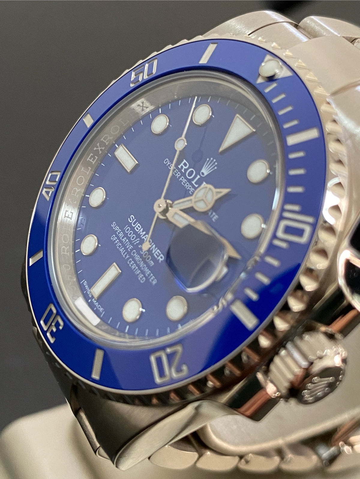 Rolex White Gold Submariner Date - 2018 - "Smurf" - Blue Bezel - Blue Dial - 116619LB *COMPLETE*