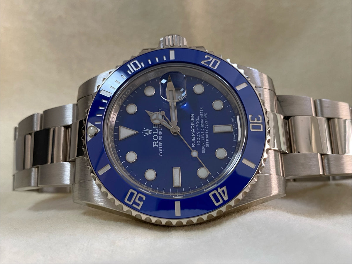 Rolex White Gold Submariner Date - 2018 - "Smurf" - Blue Bezel - Blue Dial - 116619LB *COMPLETE*