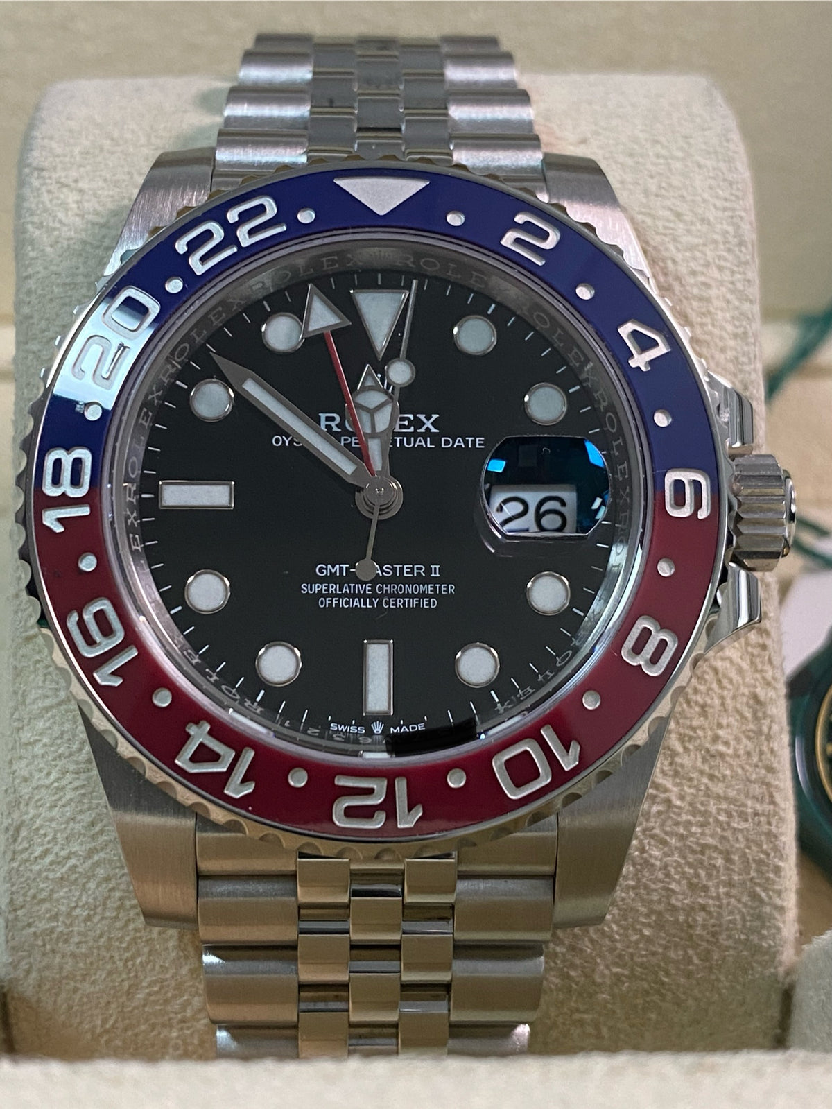 Rolex Steel GMT-Master II - 2021 -"Pepsi" - Black Dial - Jubilee Bracelet - 126710BLRO *FULL SET*