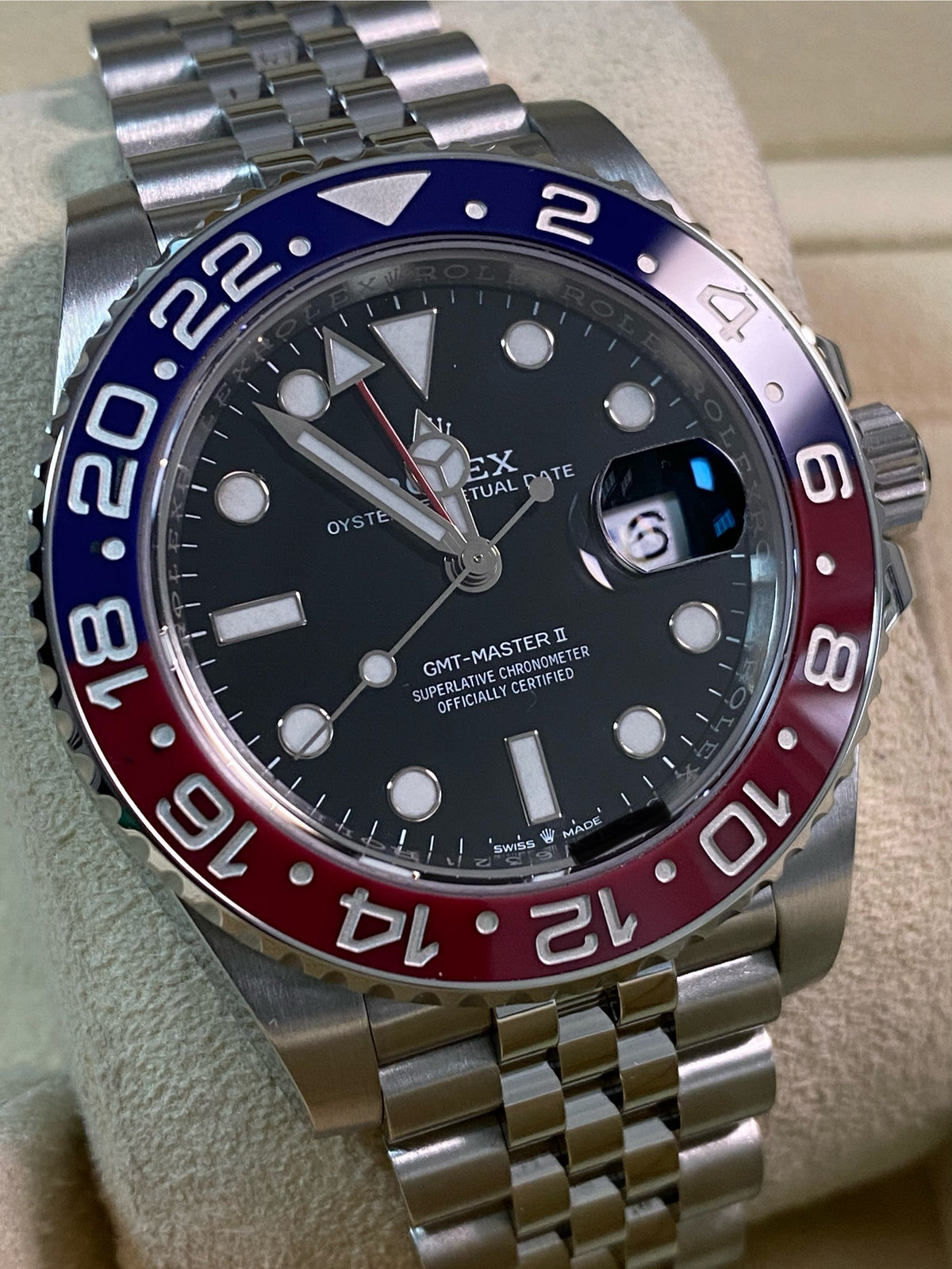 Rolex Steel GMT-Master II - 2021 -"Pepsi" - Black Dial - Jubilee Bracelet - 126710BLRO *FULL SET*