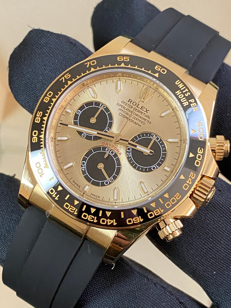 Rolex Yellow Gold Cosmograph Daytona - 2024 - YML "Pikachu" - Black Oysterflex Strap - 126518LN *COMPLETE SET*