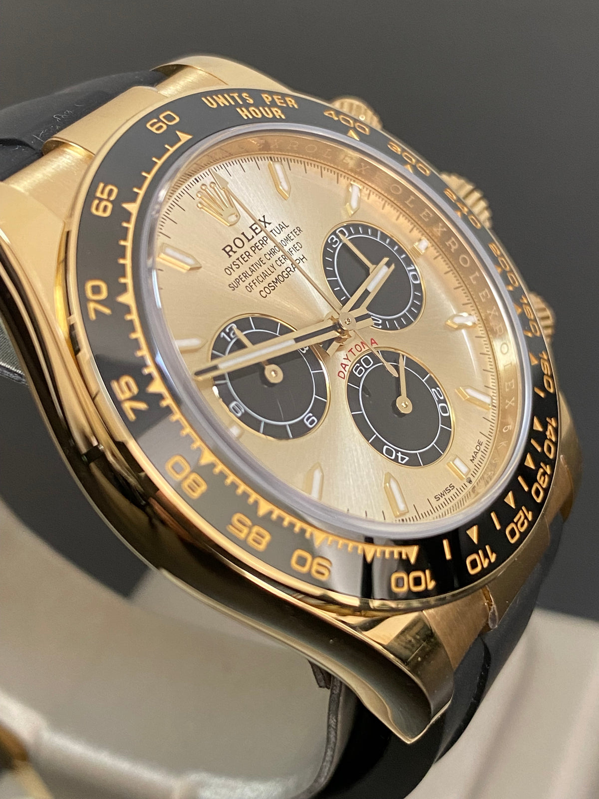 Rolex Yellow Gold Cosmograph Daytona - 2024 - YML "Pikachu" - Black Oysterflex Strap - 126518LN *COMPLETE SET*