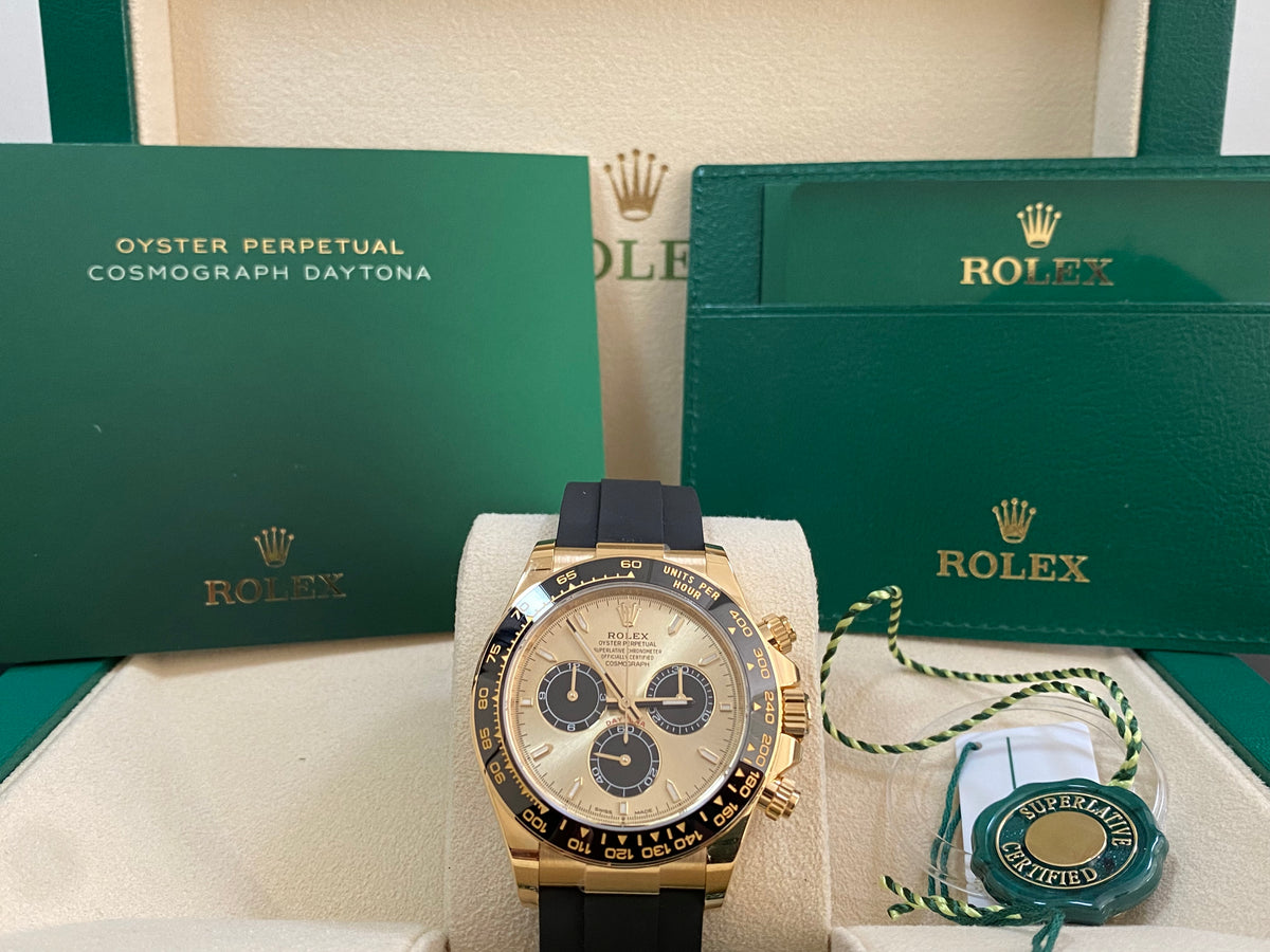 Rolex Yellow Gold Cosmograph Daytona - 2024 - YML "Pikachu" - Black Oysterflex Strap - 126518LN *COMPLETE SET*