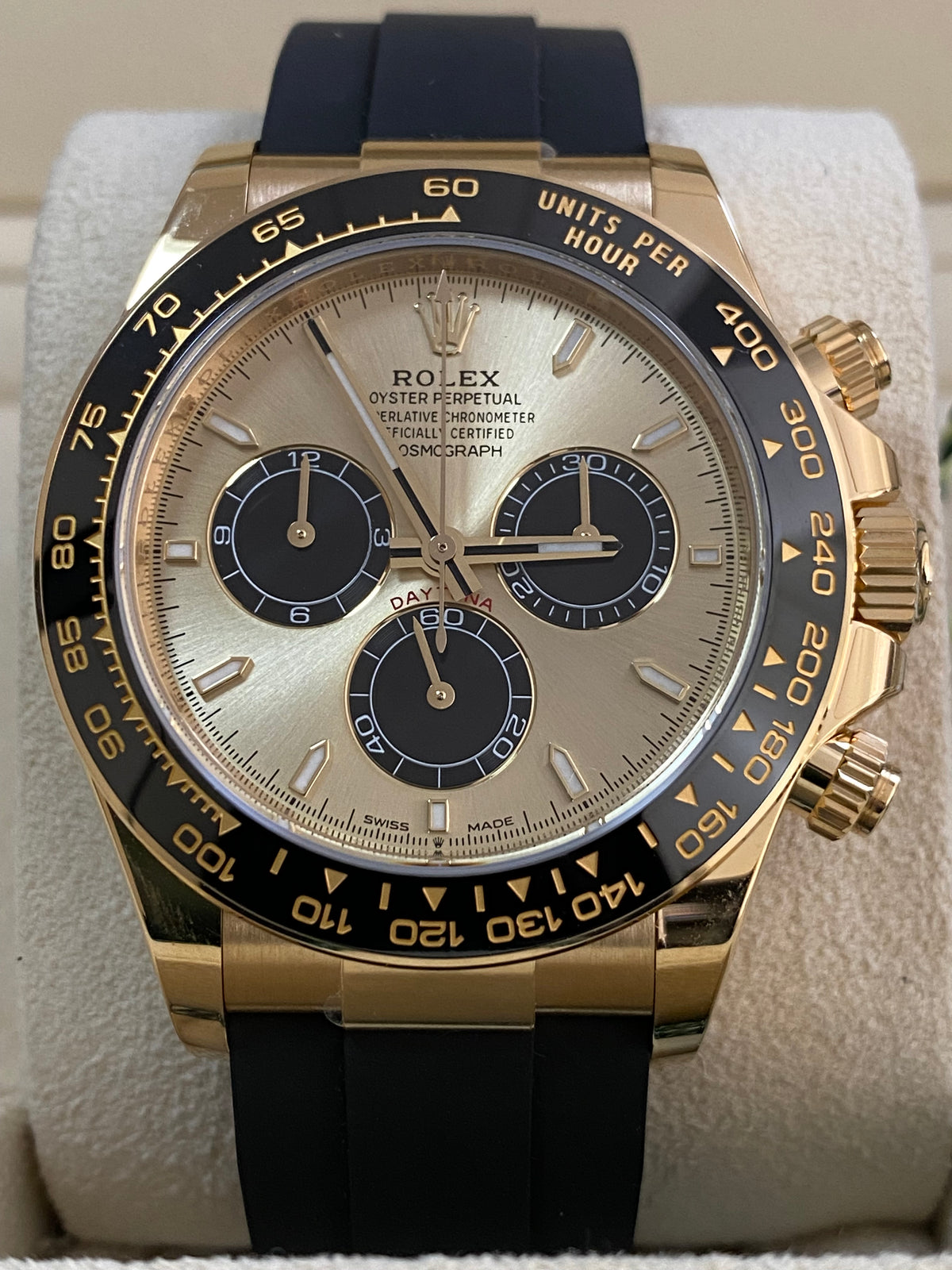 Rolex Yellow Gold Cosmograph Daytona - 2024 - YML "Pikachu" - Black Oysterflex Strap - 126518LN *COMPLETE SET*