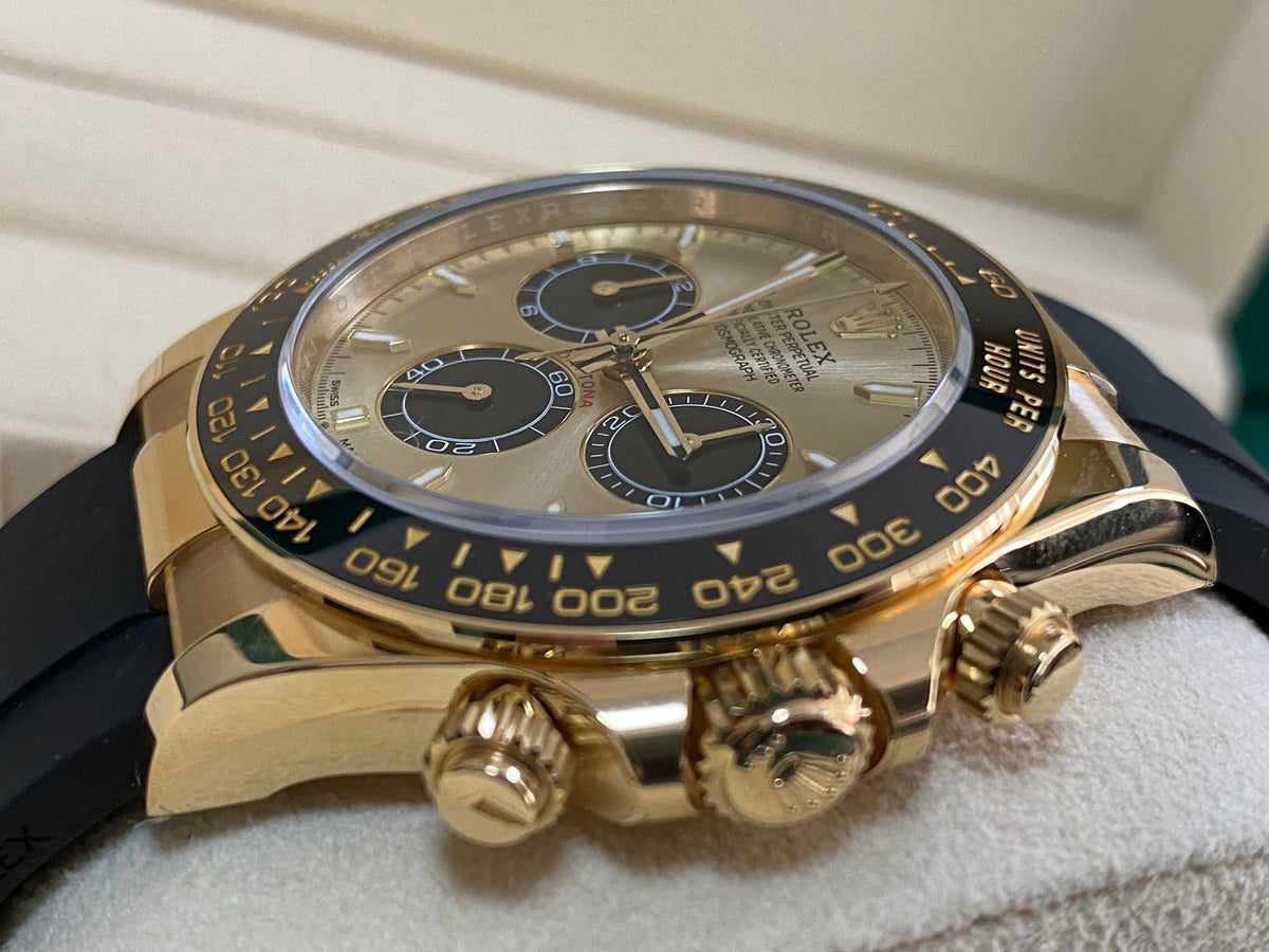 Rolex Yellow Gold Cosmograph Daytona - 2024 - YML "Pikachu" - Black Oysterflex Strap - 126518LN *COMPLETE SET*