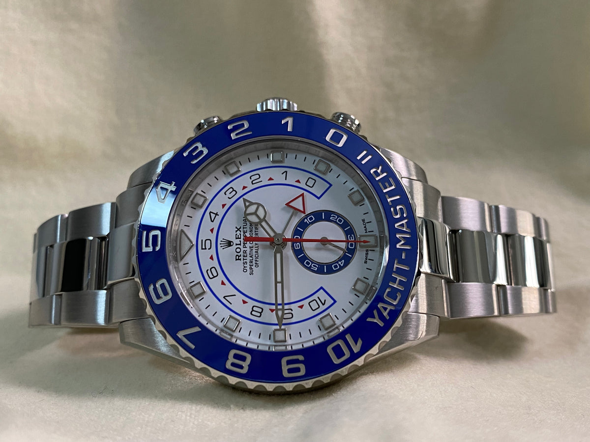 Rolex Steel Yacht-Master II - 2020 - White Dial - Blue Bezel - 116680 *FULL SET*