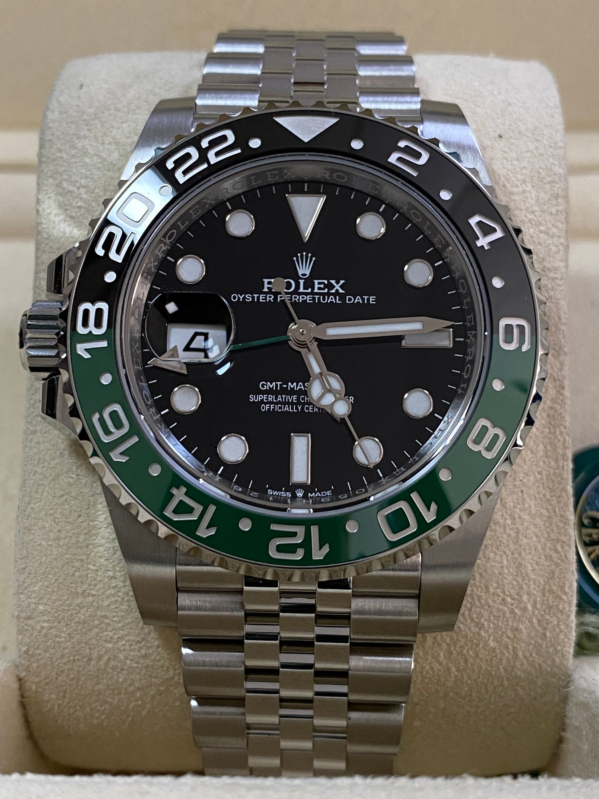 Rolex Steel GMT-Master II - 2024 - "Sprite" - Black Dial - Jubilee Bracelet - 126720VTNR *COMPLETE SET*