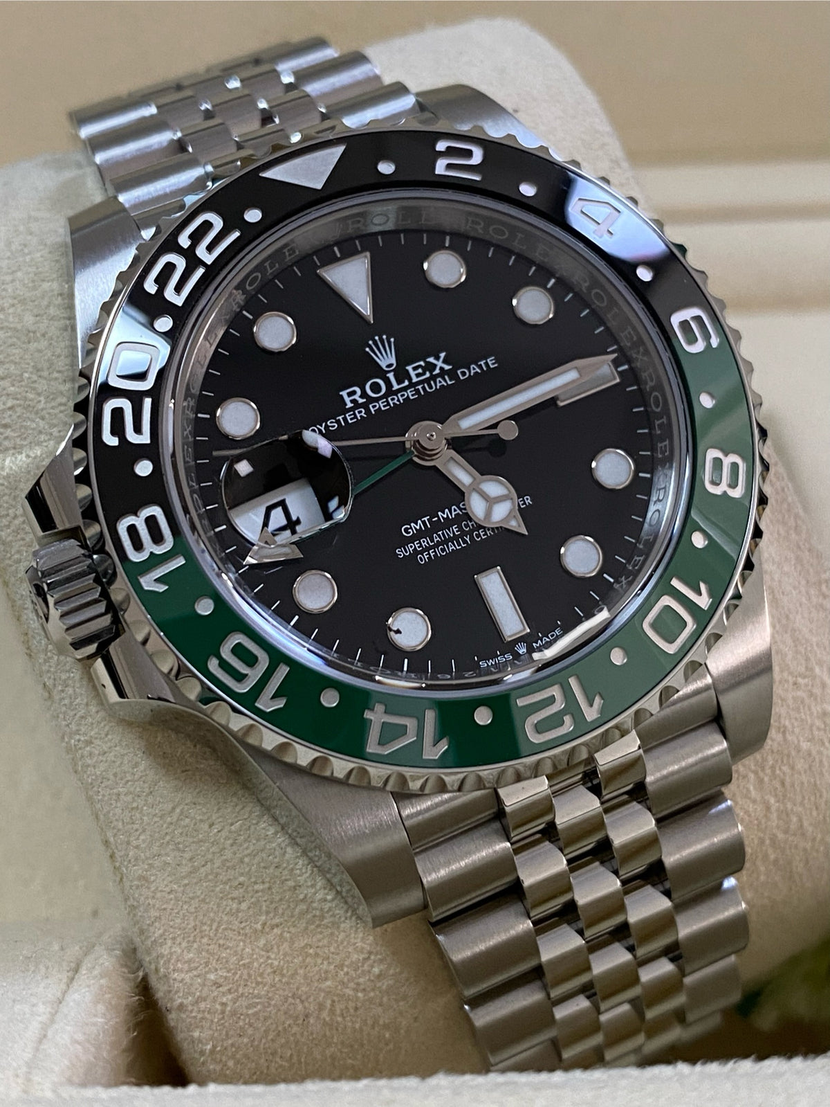 Rolex Steel GMT-Master II - 2024 - "Sprite" - Black Dial - Jubilee Bracelet - 126720VTNR *COMPLETE SET*