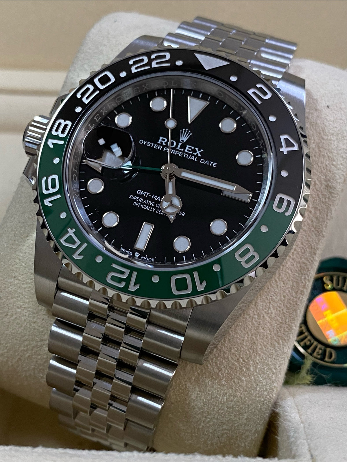 Rolex Steel GMT-Master II - 2024 - "Sprite" - Black Dial - Jubilee Bracelet - 126720VTNR *COMPLETE SET*