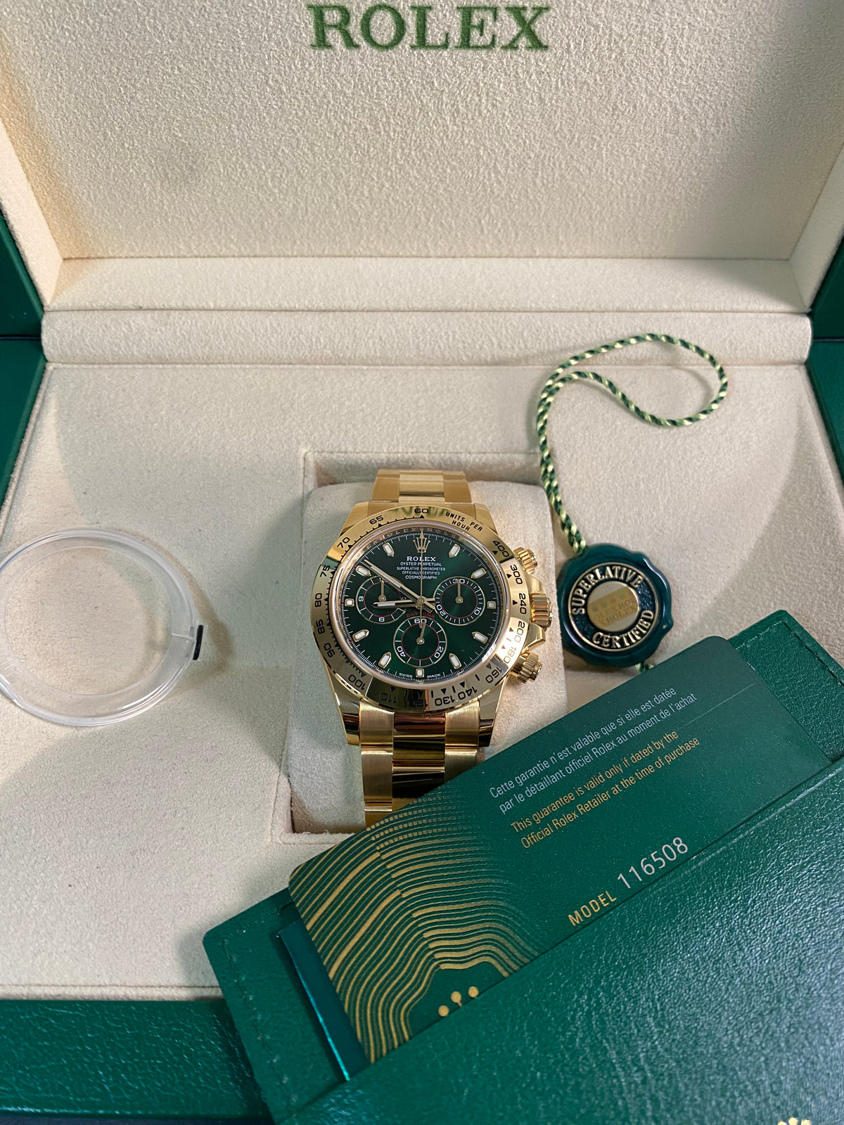 Rolex Yellow Gold Cosmograph Daytona -  2023 - "John Mayer" - 116508 *FULL SET*