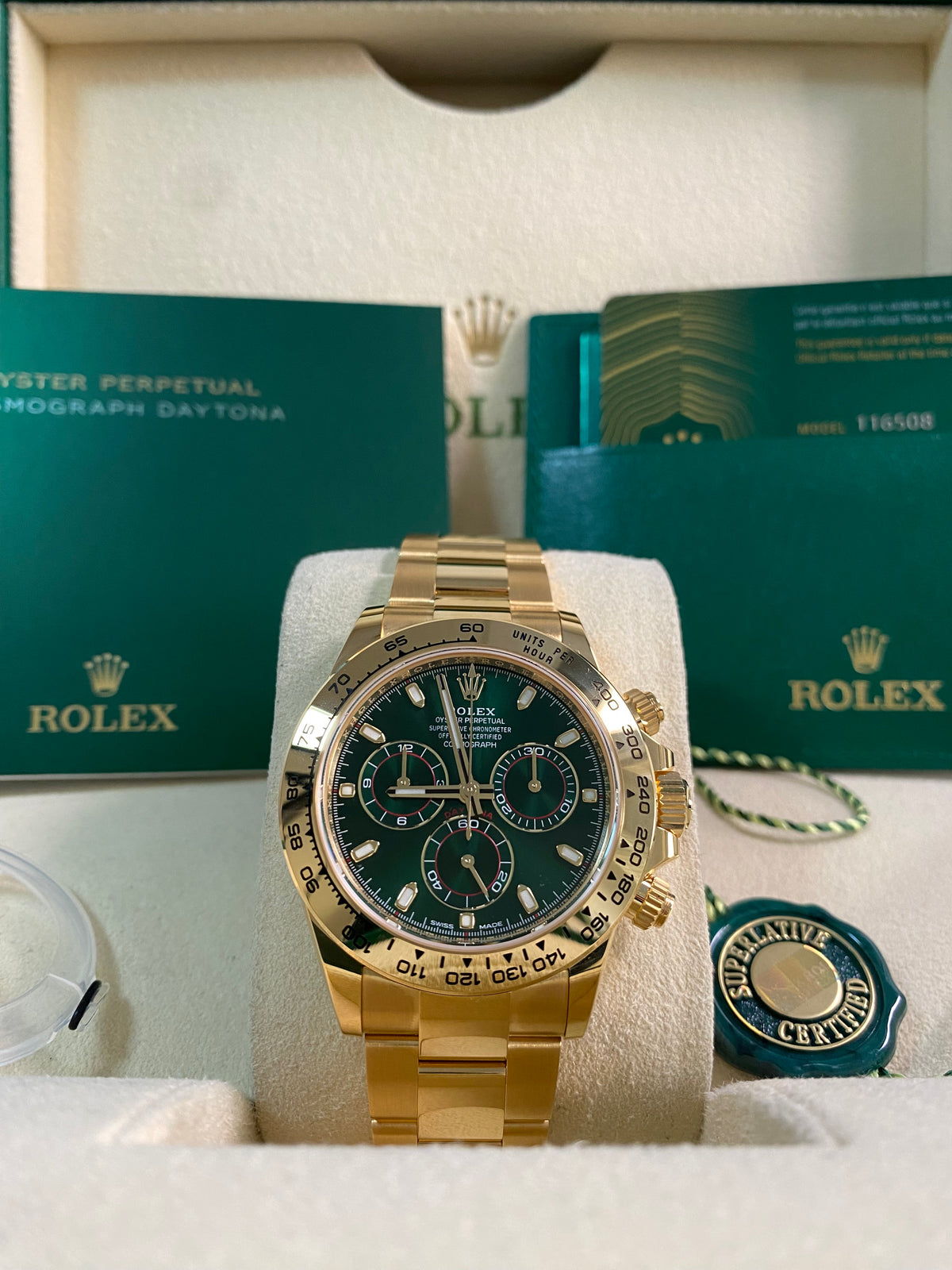 Rolex Yellow Gold Cosmograph Daytona -  2023 - "John Mayer" - 116508 *FULL SET*