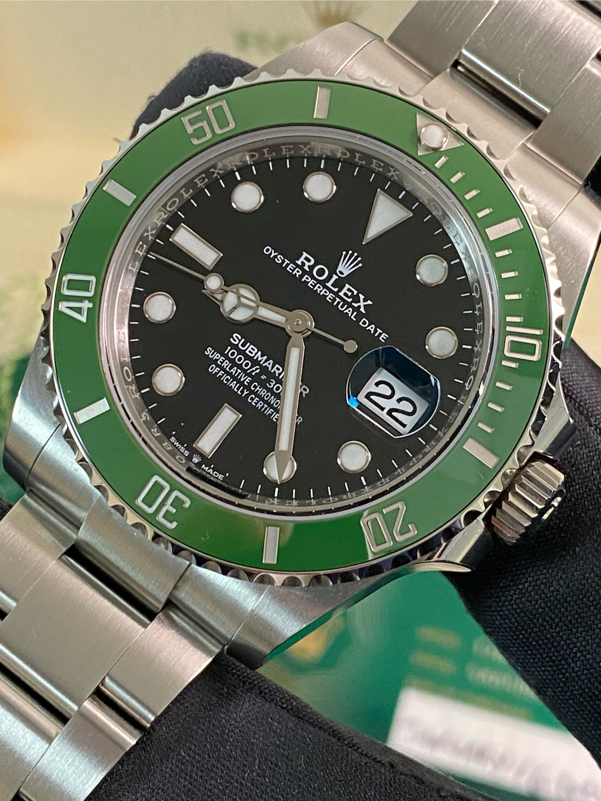 Rolex Steel Submariner Date - 2024 - "Kermit" MK II Bezel - Black Dial - 126610LV *FULL SET*