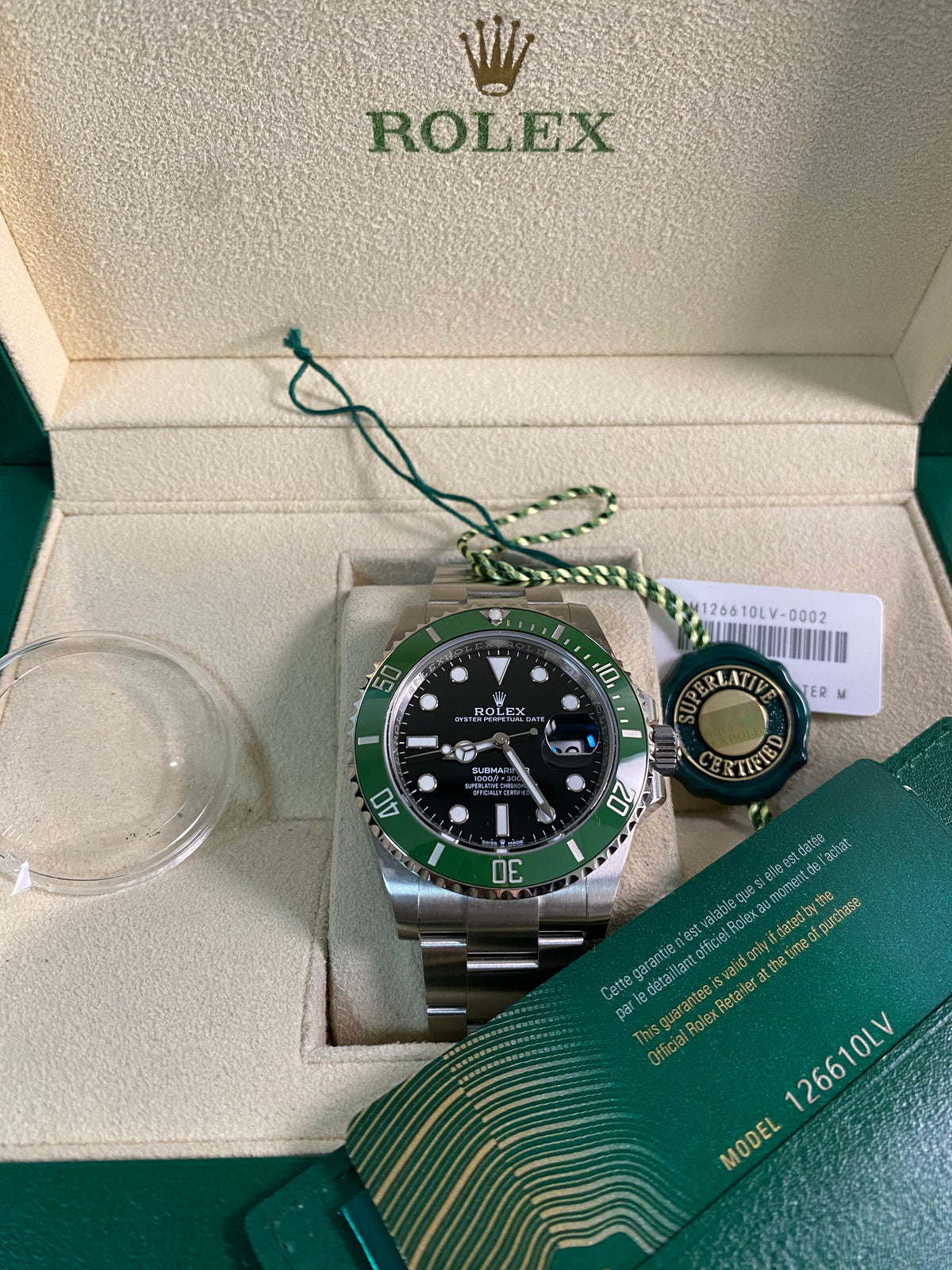 Rolex Steel Submariner Date - 2024 - "Kermit" MK II Bezel - Black Dial - 126610LV *FULL SET*