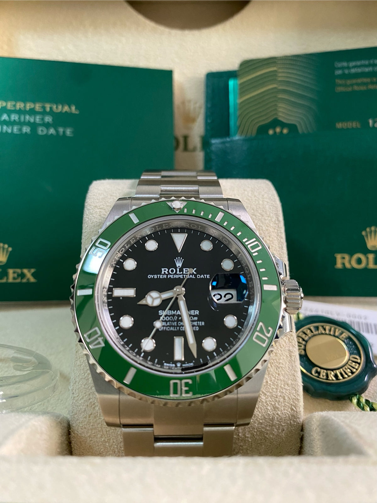 Rolex Steel Submariner Date - 2024 - "Kermit" MK II Bezel - Black Dial - 126610LV *FULL SET*