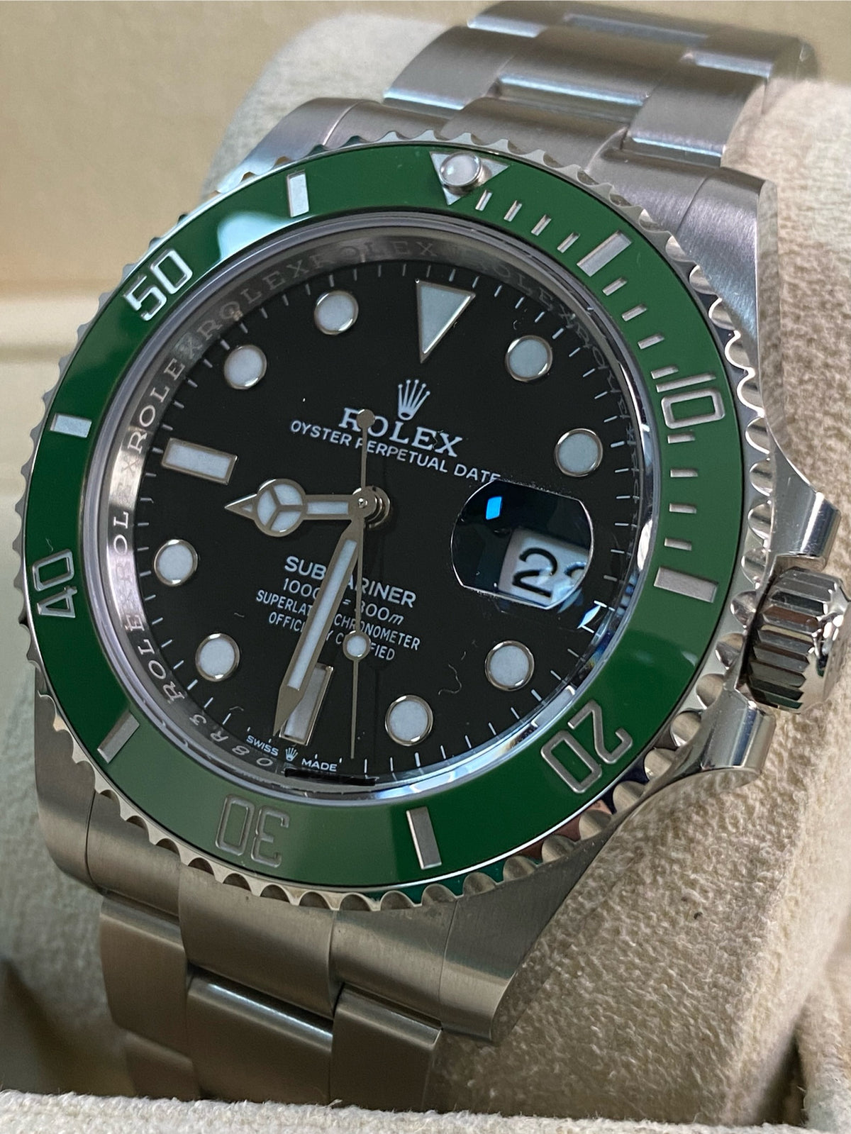 Rolex Steel Submariner Date - 2024 - "Kermit" MK II Bezel - Black Dial - 126610LV *FULL SET*