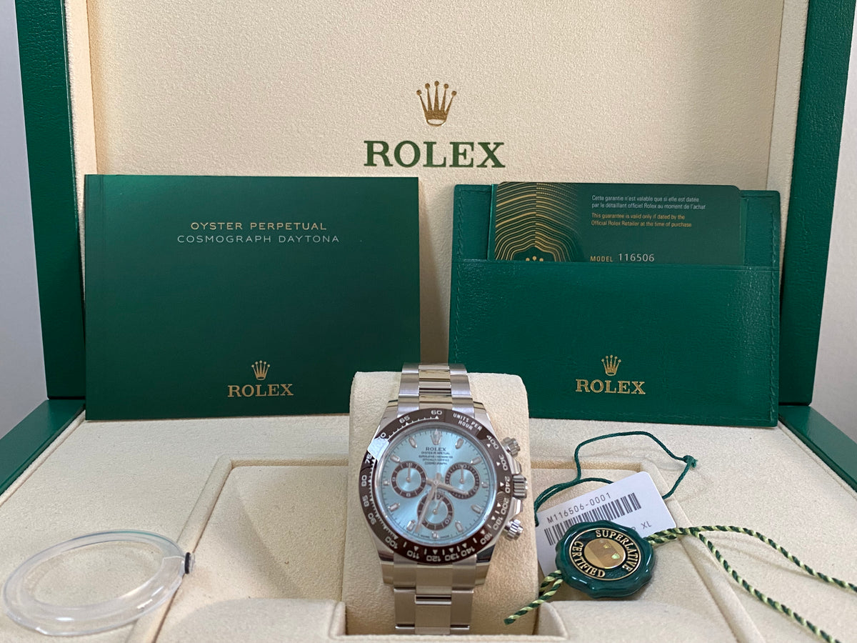 Rolex Platinum Cosmograph Daytona - 2023 - Ice Blue Dial - 116506