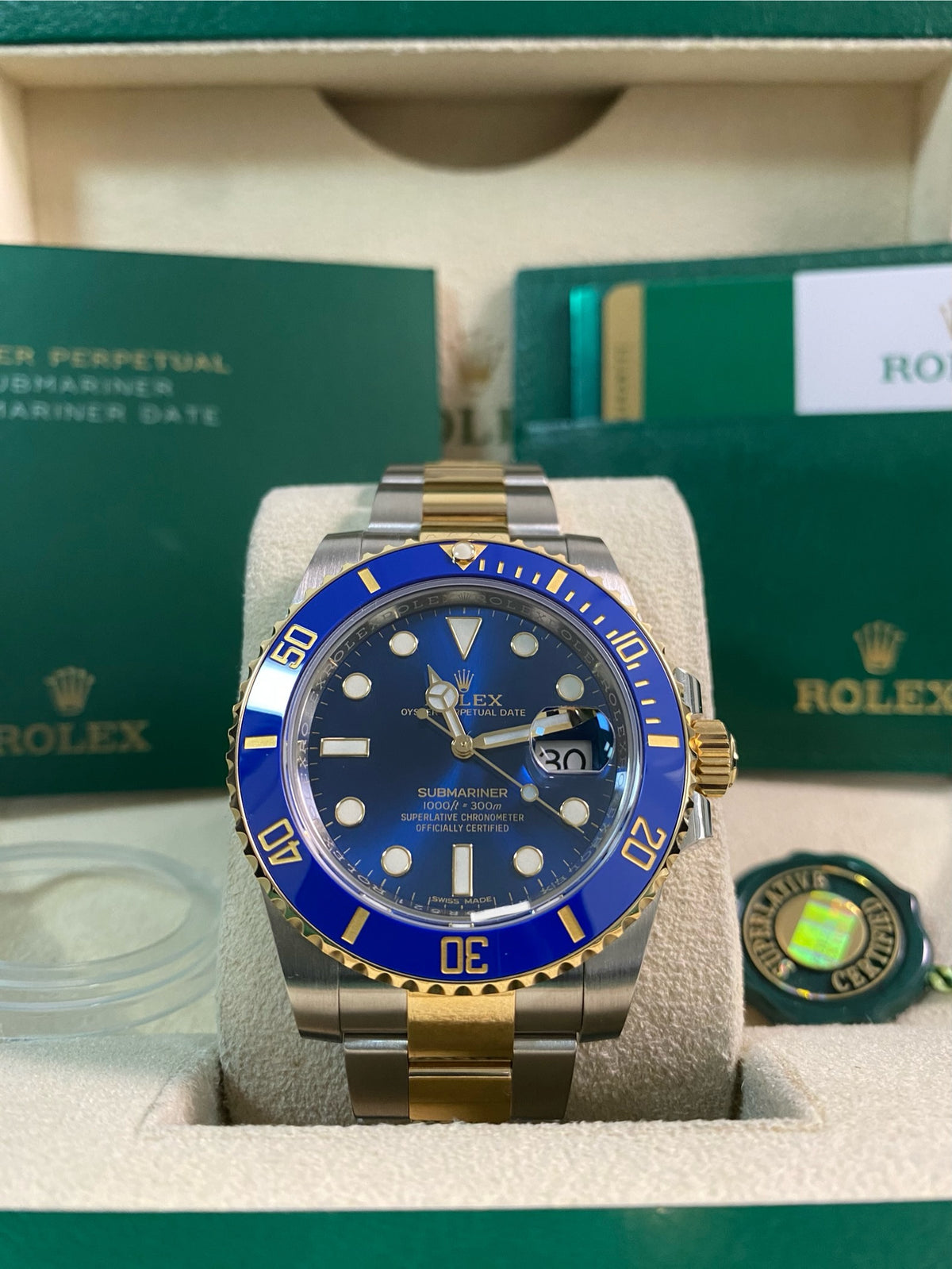 Rolex Steel and Yellow Gold Submariner Date - 2020 - "Bluesy" - 116613LB *FULL SET*