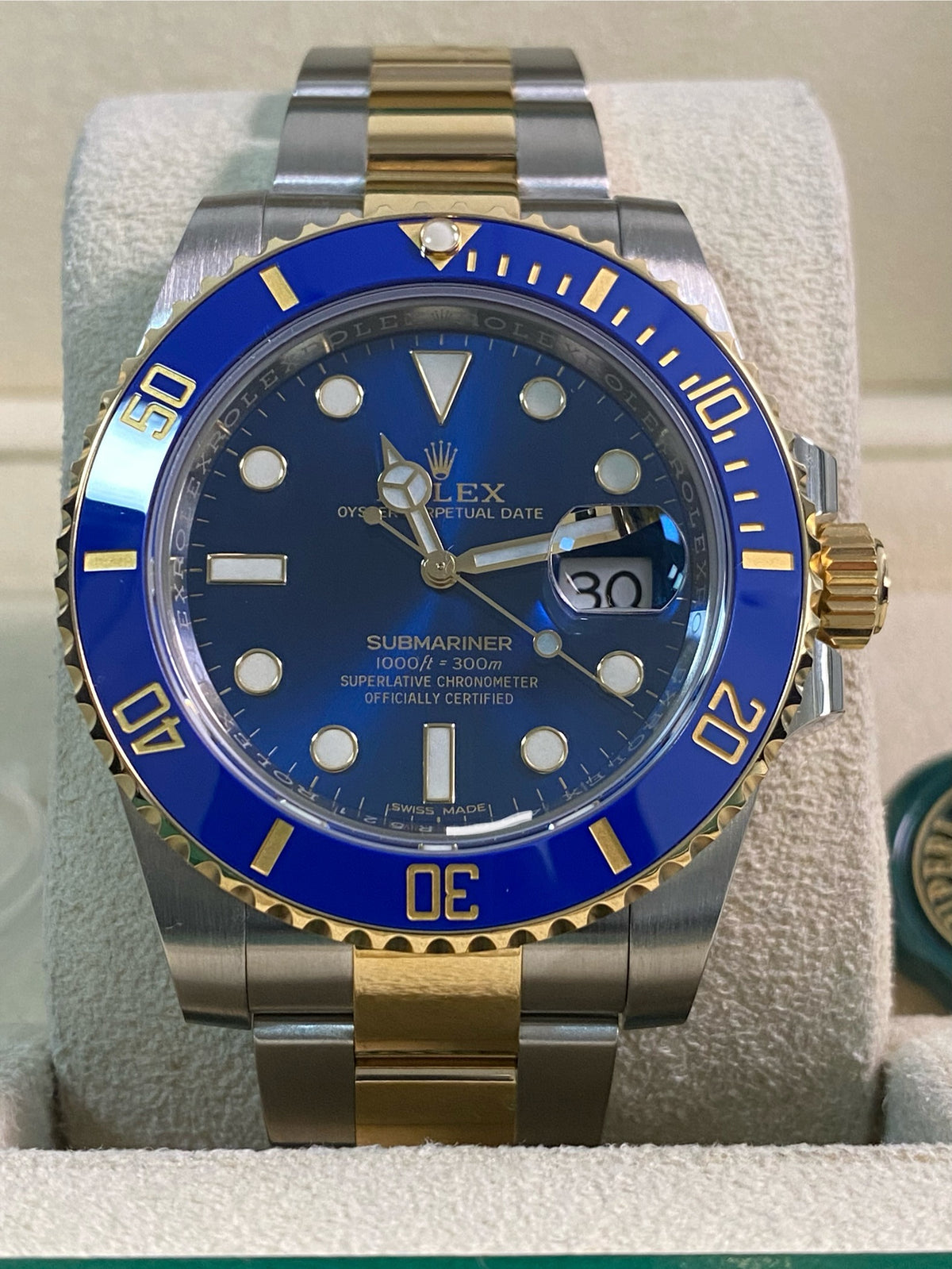 Rolex Steel and Yellow Gold Submariner Date - 2020 - "Bluesy" - 116613LB *FULL SET*