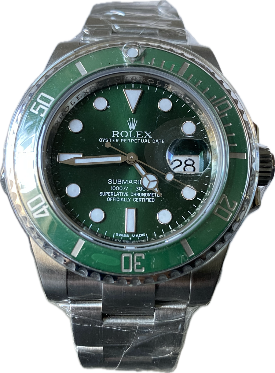 Rolex Steel Submariner Date - 2012 - "Hulk" - Green Dial - 116610LV NEW OLD STOCK - Full Stickers