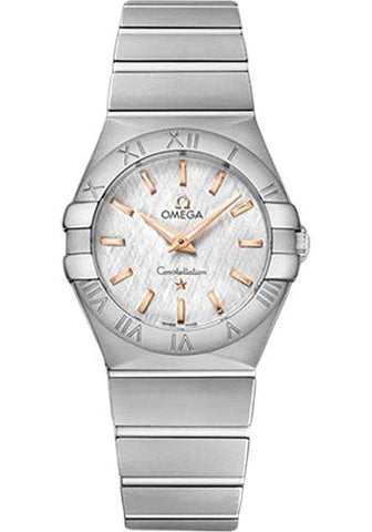 Omega Constellation Quartz Watch - 27 mm Steel Case - White -Silvery Dial - 123.10.27.60.02.004