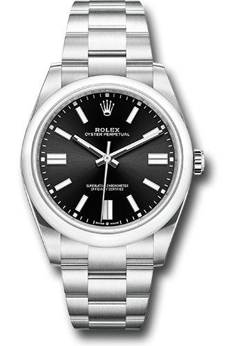 Rolex Oyster Perpetual 41 - 2023 - Domed Bezel - Black Index Dial - Oyster Bracelet - 124300