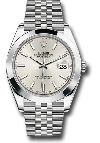 Rolex Steel Datejust 41 - 2024 - Smooth Bezel - Silver Index Dial - Jubilee Bracelet - 126300 *FULL SET*