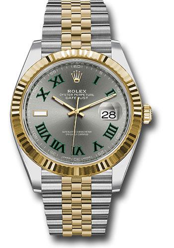 Rolex Steel and Yellow Gold Datejust 41 - 2023 - Fluted Bezel - "Wimbledon" Dial - Jubilee Bracelet - 126333