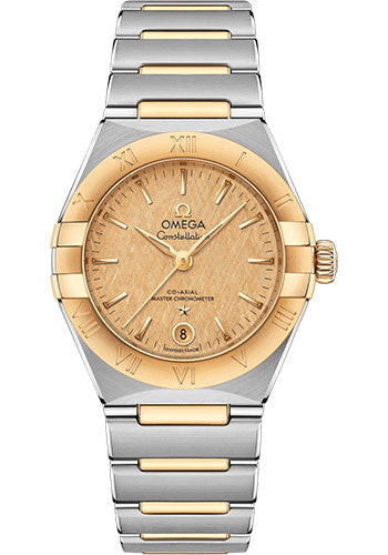 Omega Constellation Manhattan Co-Axial Master Chronometer Watch - 29 mm Steel And Yellow Gold Case - Champagne Dial - 131.20.29.20.08.001