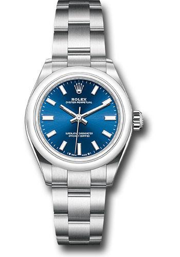 Rolex Oyster Perpetual 28 - 2023 - Domed Bezel - Blue Index Dial - Oyster Bracelet - 276200 *FULL SET*