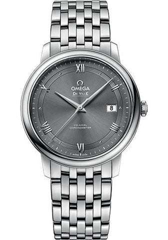 Omega De Ville Prestige Co-Axial Watch - 39.5 mm Steel Case - Grey Dial - 424.10.40.20.06.001