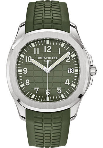 Patek Philippe Aquanaut White Gold - 2022 - 42.2 mm - Khaki Green Embossed Dial - 5968G-010 *FULL SET*